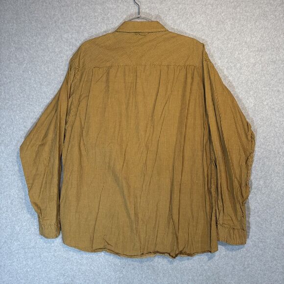 Columbia Vertex Button Down Shirt Mens‎ XXL Long Sleeve Orange Check Casual Work - Picture 12 of 14